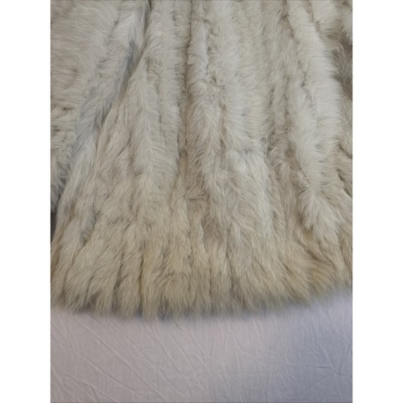 Vintage Saga Blue Fox Finland Stroller Fur Jacket White Silver Size L Beautiful! - Picture 13 of 16